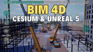 BIM 4D  Unreal Engine 5 Cesium Google Maps Photorealistic 3D Tiles bim bim4d unreal 4D [upl. by Elleiad]