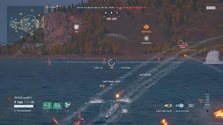 WoWs Legends  Blind shot Kill with Kamikaze guns Lol [upl. by Reerg]