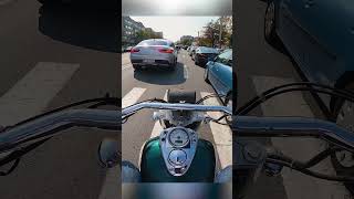 POV Moto Ride  Traffic filtering2  Honda Shadow VT750  Raw Sound [upl. by Enyaz]