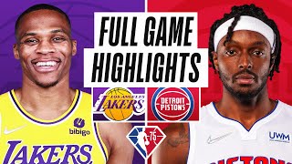 LAKERS at PISTONS  FULL GAME HIGHLIGHTS  November 21 2021 [upl. by Rockafellow220]