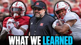 8 THINGS I LEARNED AFTER NEBRASKAS SPRING GAME RECEIVING CORPS SPECIAL TEAMS  MORE [upl. by Elleinahc560]