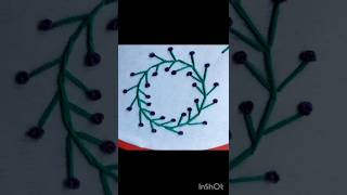 Amazing floral wreath embroidery design shots youtubeshorts shotsfeed embroidery [upl. by Einaej]