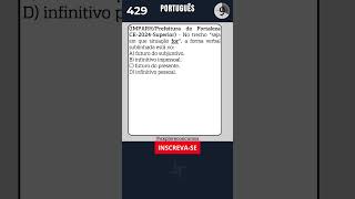 📘 429  QUESTÃO DE PORTUGUÊS PARA CONCURSO quiz shorts concurso portugues simulado [upl. by Aseneg]