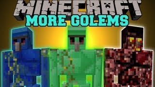 Minecraft MORE GOLEMS TONS OF NEW GOLEMS Golem World Mod Showcase [upl. by Trudy]