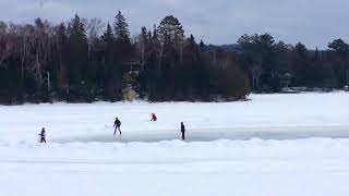 Skating Rink  Ice Trail  Blue Spruce Resort  Oxtongue Lake [upl. by Shaper]