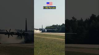 Unstoppable C130J Hercules Delivers Humvee on a Dirt Runway [upl. by Ahsiakal]