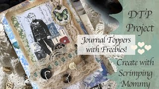 Lace Journal Toppers using Freebies  DTP Scrimpingmommy [upl. by Jeromy]