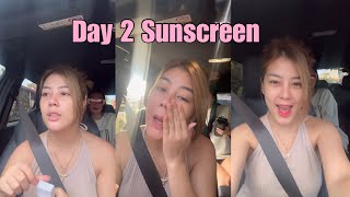 Day 2 Test for my sunscreen  MaricarEsclamado [upl. by Aerdnaz132]