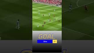 Silva 89 min GOAL Manchester City v Manchester United 1716 Highlights Garnacho Silva [upl. by Ellirpa]