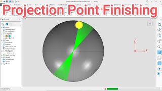 Projection Point Finishing in power mill [upl. by Emarej]