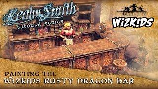 RealmSmith Mini Painting Tutorial  WizKids Rusty Dragon Bar [upl. by Lleryd]