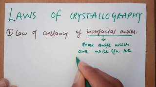 Laws of CrystallographyBSc [upl. by Nodnrb]