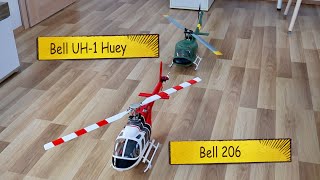 START UP  Bell 206 amp Bell UH1 Huey [upl. by Frechette]