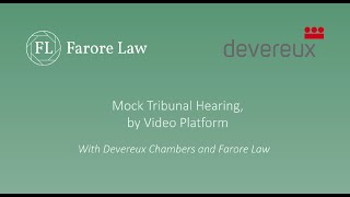 Mock Tribunal presented by Farore Law and Devereux Chambers [upl. by Adrea802]