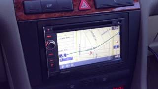 2001 AUDI A6 Pioneer Navigation AVICX930BT Bluetooth Metra Rostra Al amp Eds [upl. by Dahaf238]