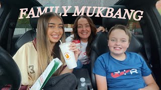 Family Popeyes amp Krispy Kreme Mukbang [upl. by Lleroj]