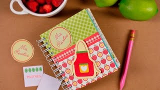 Cómo hacer un RECETARIO tipo SCRAPBOOK fácil [upl. by Celle792]