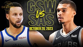 Golden State Warriors vs San Antonio Spurs Full Game Highlights  October 20 2023  FreeDawkins [upl. by Nich]