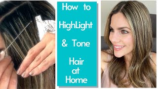 How To Highlight And Tone Hair At Home [upl. by Eemla]