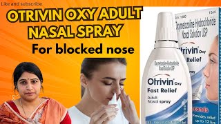 Otrivin Oxy Fast relief used blocked nose due to cold making breathing difficulty [upl. by Magill]