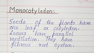 Monocotyledon and Dicotyledon [upl. by Skippy]