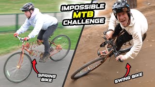 SWING BIKE vs SPRING BIKE  THE IMPOSSIBLE MTB CHALLENGE [upl. by Ney]