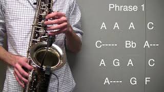 Angels We Have Heard On High  Alto Sax Tutorial [upl. by Okechuku]