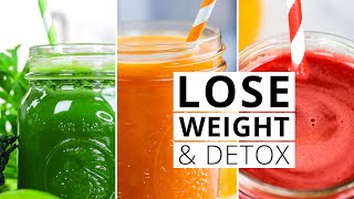 3 DETOX JUICES  Cleanse Lose Weight and GLOW [upl. by Skilken]