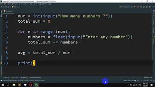 How to find average of N numbers in Python [upl. by Giaimo]