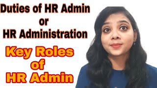 Roles amp Responsibilities of HR Admin HR AdministrationHR Admin Kaam kya Karte hailabourlawadvisor [upl. by Kareem]