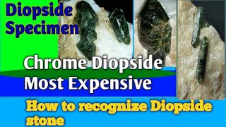 Diopside stone specimen  Most Precious Chrome Diopside  How To Identify Chrome Diopside stone [upl. by Zoara]