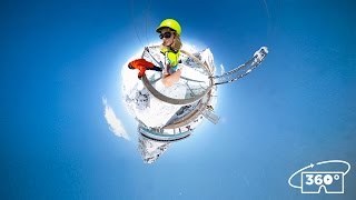 Sölden  Glacier Day in 360° Virtual Reality [upl. by Dnomyaw]