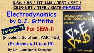 Lecture71Solution of Electrodynamics by DJ Griffiths Prob 611 to 619 Part28 by LK Sir [upl. by Blas]