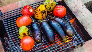 Армянский салат Хоровац на мангале Печеные овощи на гриле  Armenian Grilled Vegetable Salad [upl. by Syhr468]