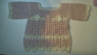 UNCINETTO TUTORIAL COME FARE UN VESTITINO DA BAMBINA IN 2 VERSIONI 2 DI 5 [upl. by Fenny]