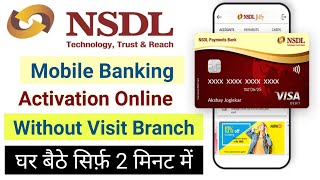 nsdl mobile app registration  nsdl payment bank  how to use nsdl payment bank mobile banking [upl. by Piotr]