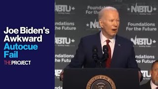 Joe Bidens Embarrassing Teleprompter Fail [upl. by Mendy]