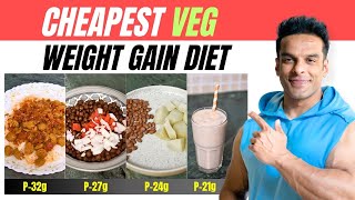 Cheapest Veg Diet for Muscle Building  Weight Gain Diet for Beginners  Yatinder Singh [upl. by Noitsirhc]