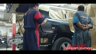 Sanding amp Applying Putty  April 8 2021 Toyota Landcruiser [upl. by Norita]