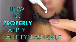 How to PROPERLY Apply False Eyelash Glue ALL ABOUT ADHESIVES Part 1 of 3 [upl. by Jens]