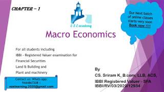 Macroecnomics for IBBI Registered Valuer Exam  Introduction [upl. by Sivart665]