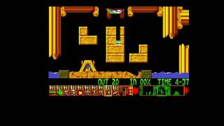 Lemmings Fun Level 10 Walkthrough Amiga [upl. by Atiugram482]