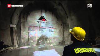 Gotthard  NEAT Basistunnel Durchschlag in HD [upl. by Oznarol]