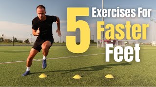 5 Exercises For Fast Feet  Improve Your Speed Agility and Quickness  SoccerFootball Training [upl. by Kenn]