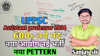 UP Assistant professor vacancy 2024  Post  600  complete information  uppsc thesanjay [upl. by Karlis]