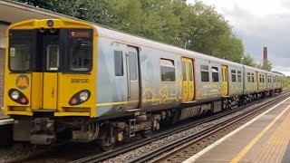 Merseyrail class 508130 departs Moreton Merseyside 270823 [upl. by Niwri462]