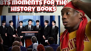 REACTING TO BTS MOMENTS FOR THE HISTORY BOOKS [upl. by Denni418]