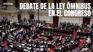 Debate de la Ley Ómnibus en el Congreso primera sesión [upl. by Bashemath]