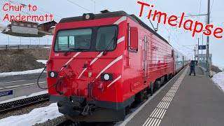 Timelapse  今次手機冇過熱 Glacier Express  Chur to Andermatt [upl. by Aihsit]