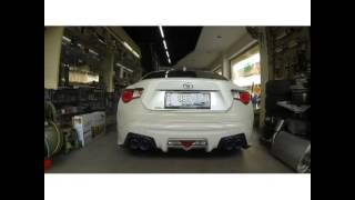 Toyota 86FRSBRZ exhaust sound using Kakimoto Class kr quad tips [upl. by Leschen]